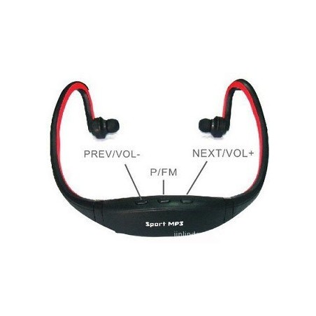Casque / Ecouteurs - Lecteur Mp3 micro sd - Sport Radio FM