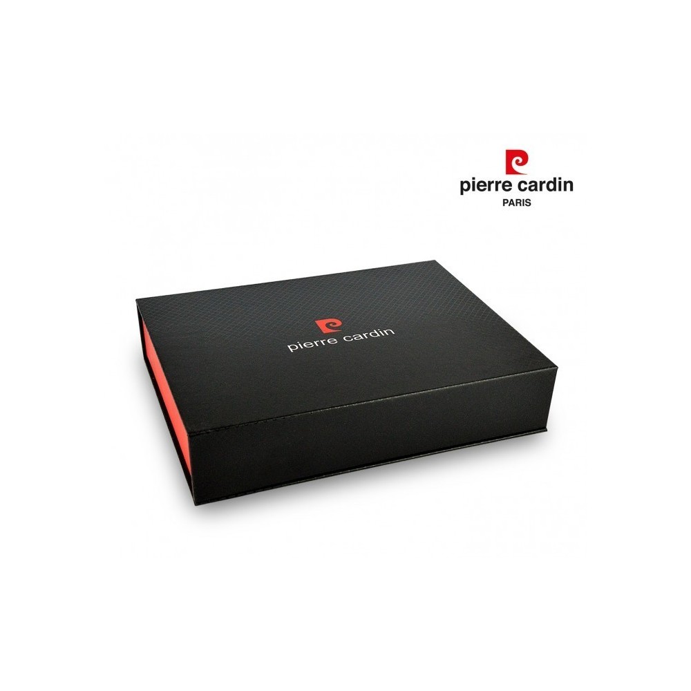 8806 LUKAS03 Coffret ceinture et portefeuille homme en véritable cuir 