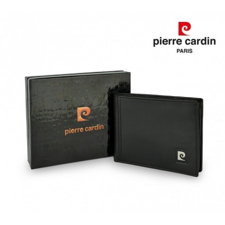 8866 TILAK08 portefeuille homme avec porte monnaie cuir véritable PIERRE CARDIN