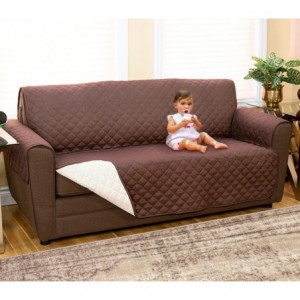 015571 Protège-canapé matelassé double face Imperméable anti-tâches 4 places 2