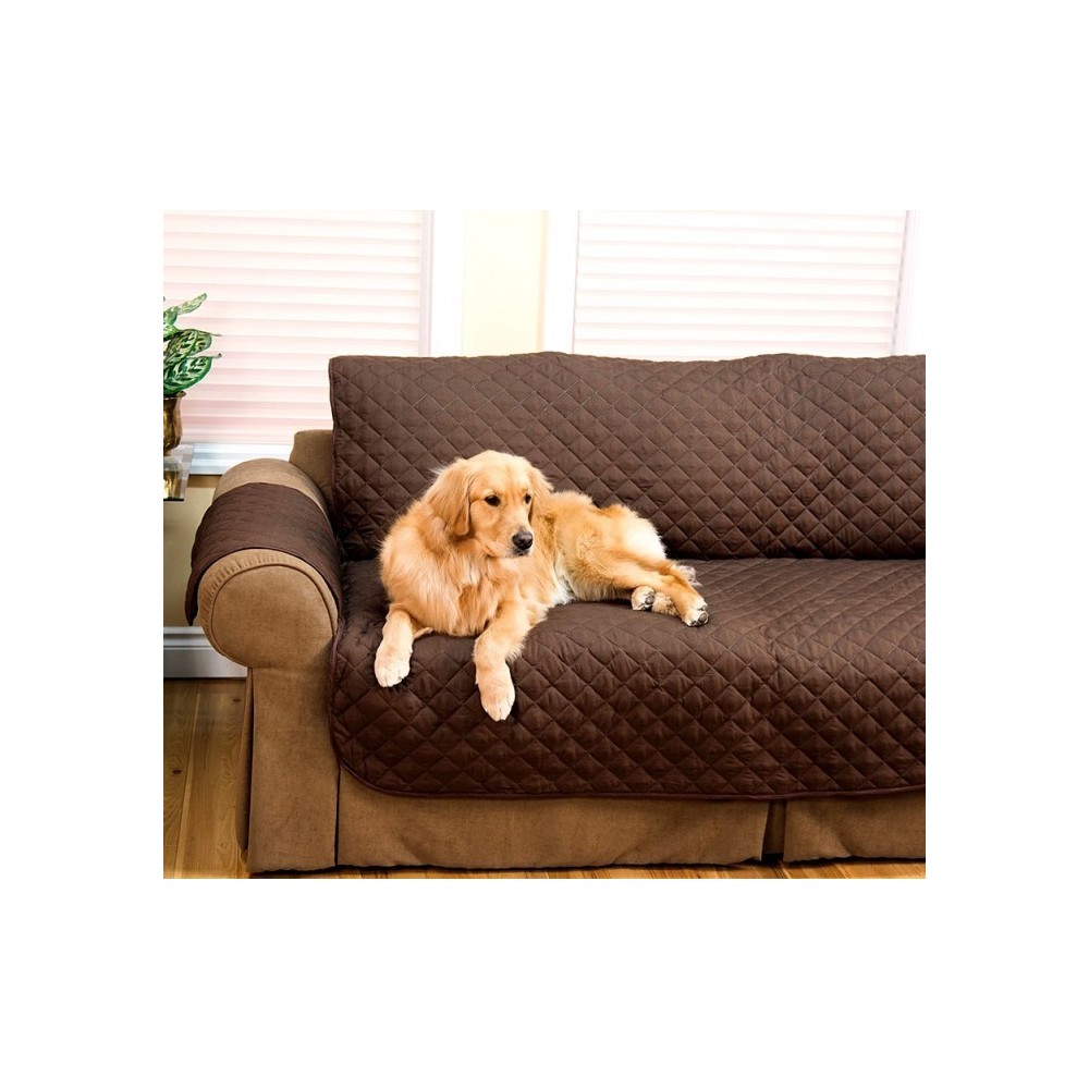 015571 Protège-canapé matelassé double face Imperméable anti-tâches 4 places