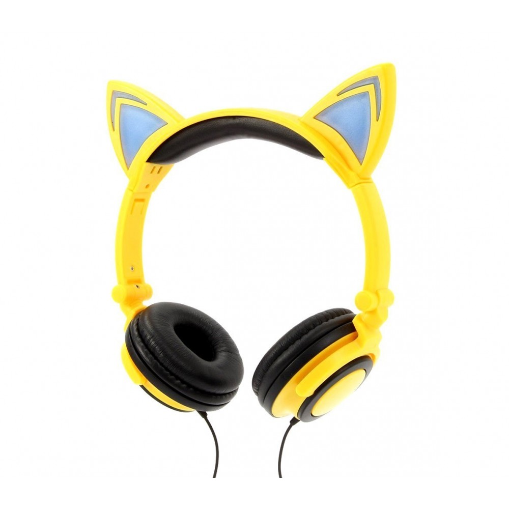 4395 Casque Audio Oreilles De Chat Avec Led Clignotant Ou Fixe Cable 1 4395 Casque Audio Oreilles De Chat Avec Led Clignotant Ou Fixe Cable 1