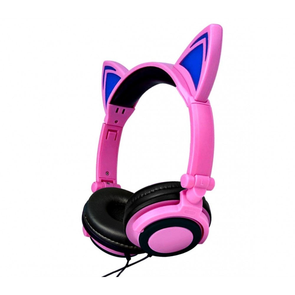 4395 Casque Audio Oreilles De Chat Avec Led Clignotant Ou Fixe Cable 1 4395 Casque Audio Oreilles De Chat Avec Led Clignotant Ou Fixe Cable 1
