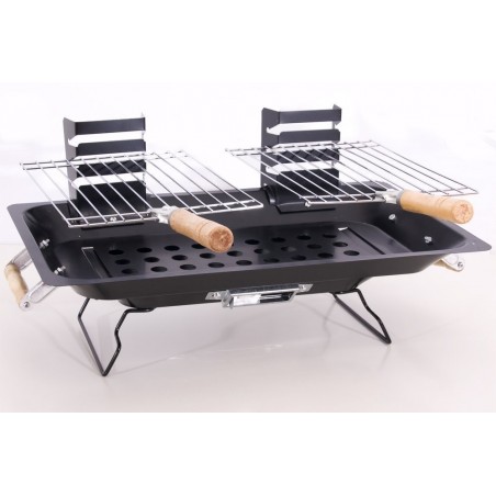Barbecue de table à charbon deux grilles 43x25 cm mod KALBARRI de BBQ COLLECTION