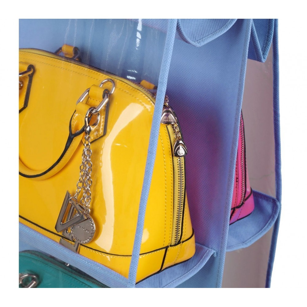 Organisateur de sacs à main qui s'accroche à la penderie placard 6 poches