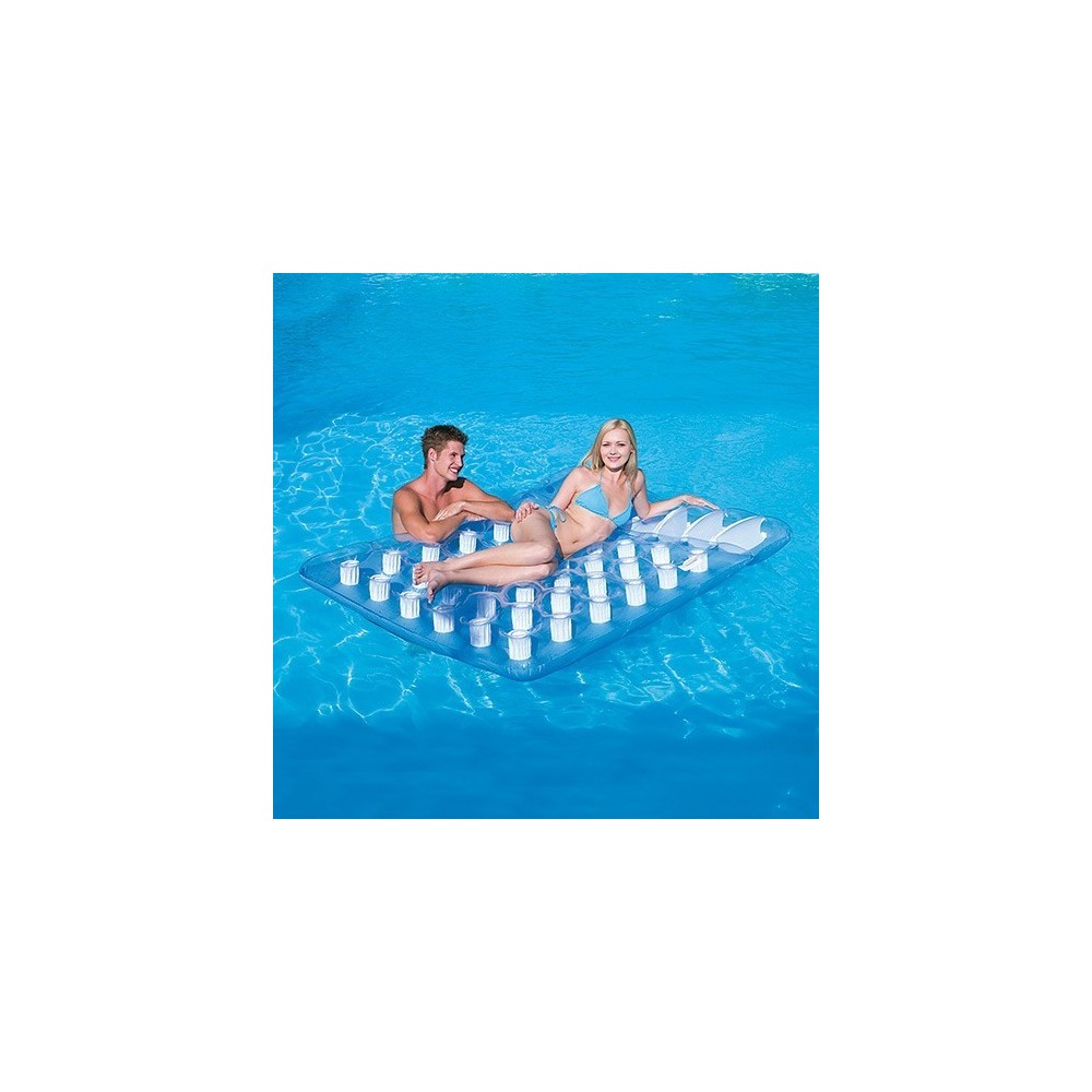 43055 Matelas gonflable avec repose tête pour 2 personnes BESTWAY 193 x 142 cm