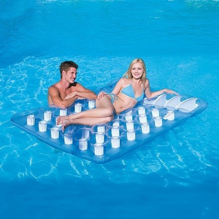 43055 Matelas gonflable avec repose tête pour 2 personnes BESTWAY 193 x 142 cm