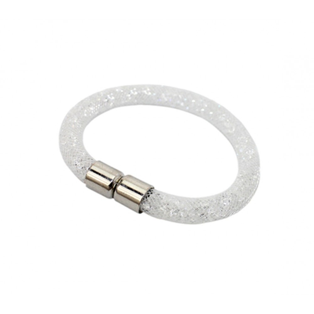 Bracelet avec strass en filet 20 cm Crystal Falls effet 3D fermeture magnétique