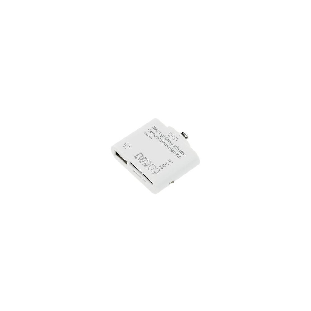 Kit de connexion 5 en 1 Apple iPad 4 - Mini port USB lecteur de carte Micro SD