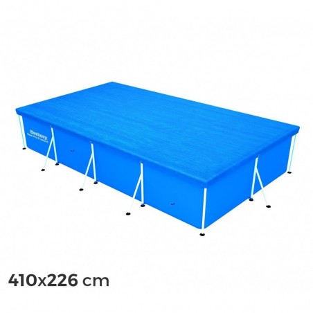 58107 Bâche de protection piscine rectangle 410 x 226 cm Bestway en polyéthylène
