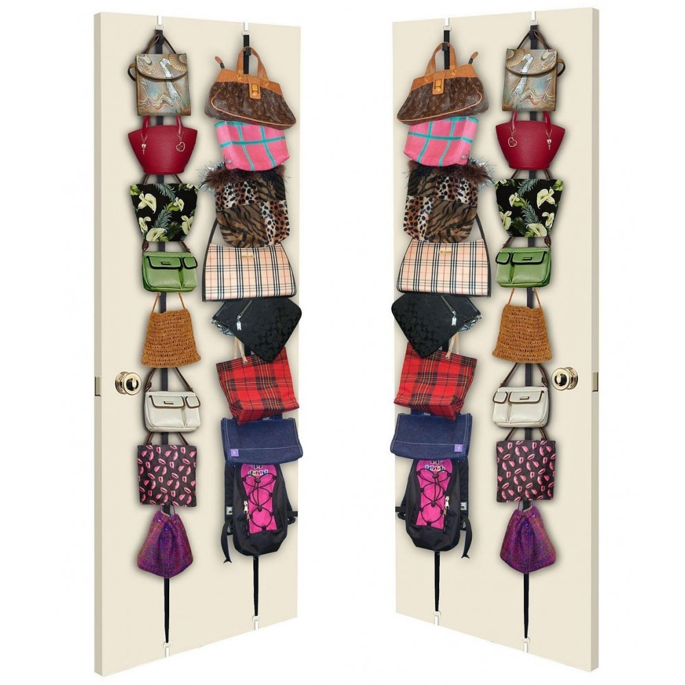 Organisateur porte sac 16 crochets pour suspendre le sac foulards et chapeaux