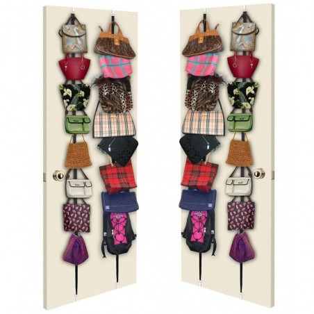 Organisateur porte sac 16 crochets pour suspendre le sac foulards et chapeaux