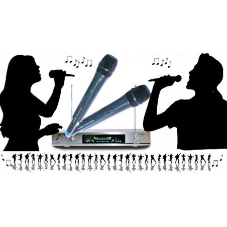 Couple de microphones sans fil professionnels rlaky ak-8600 - Karaoké