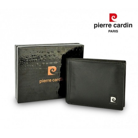 8805 TILAK08 portefeuille homme avec porte monnaie cuir véritable PIERRE CARDIN