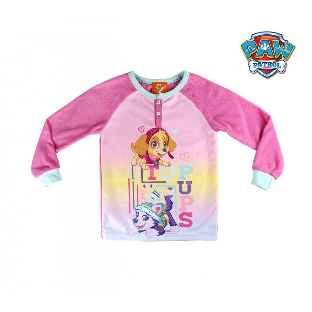 2200002309 Pyjama enfant imprimé Paw Patrol Skye en polaire chaud de 3 à 6 ans