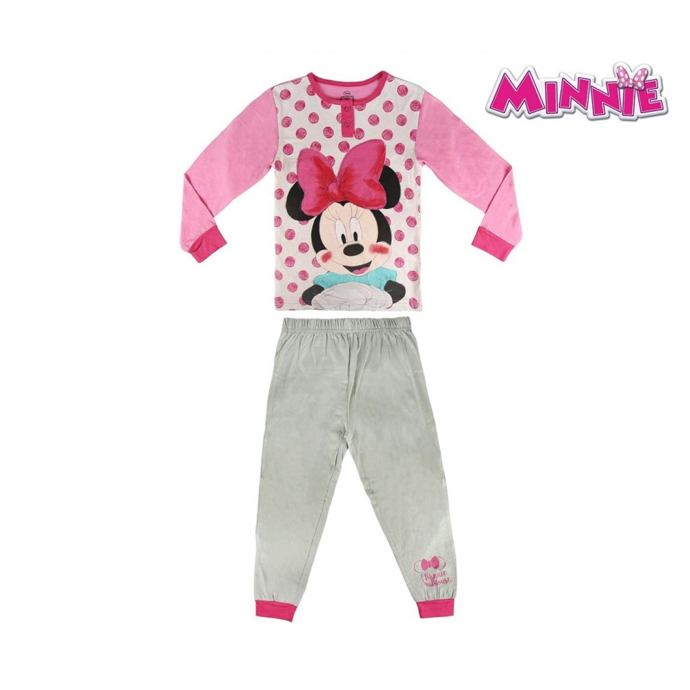 2200002293 Pyjama enfant fille imprimé Minnie Mouse manches longues de 3 à 7 ans