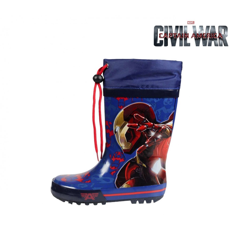 2300002078 Bottes de pluie galoches pour enfant Captain America tailles 28 à 33