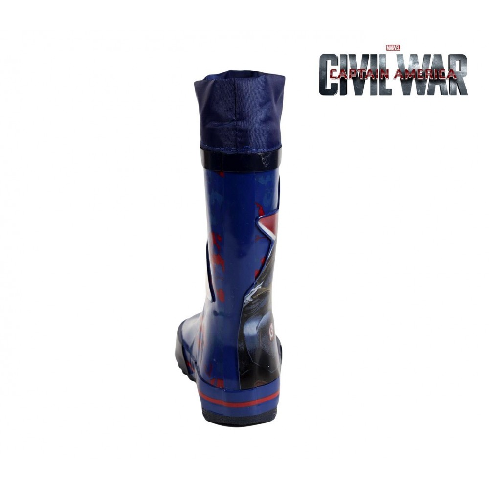 2300002078 Bottes de pluie galoches pour enfant Captain America tailles 28 à 33
