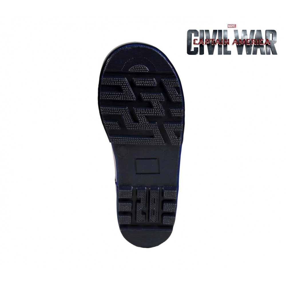 2300002078 Bottes de pluie galoches pour enfant Captain America tailles 28 à 33