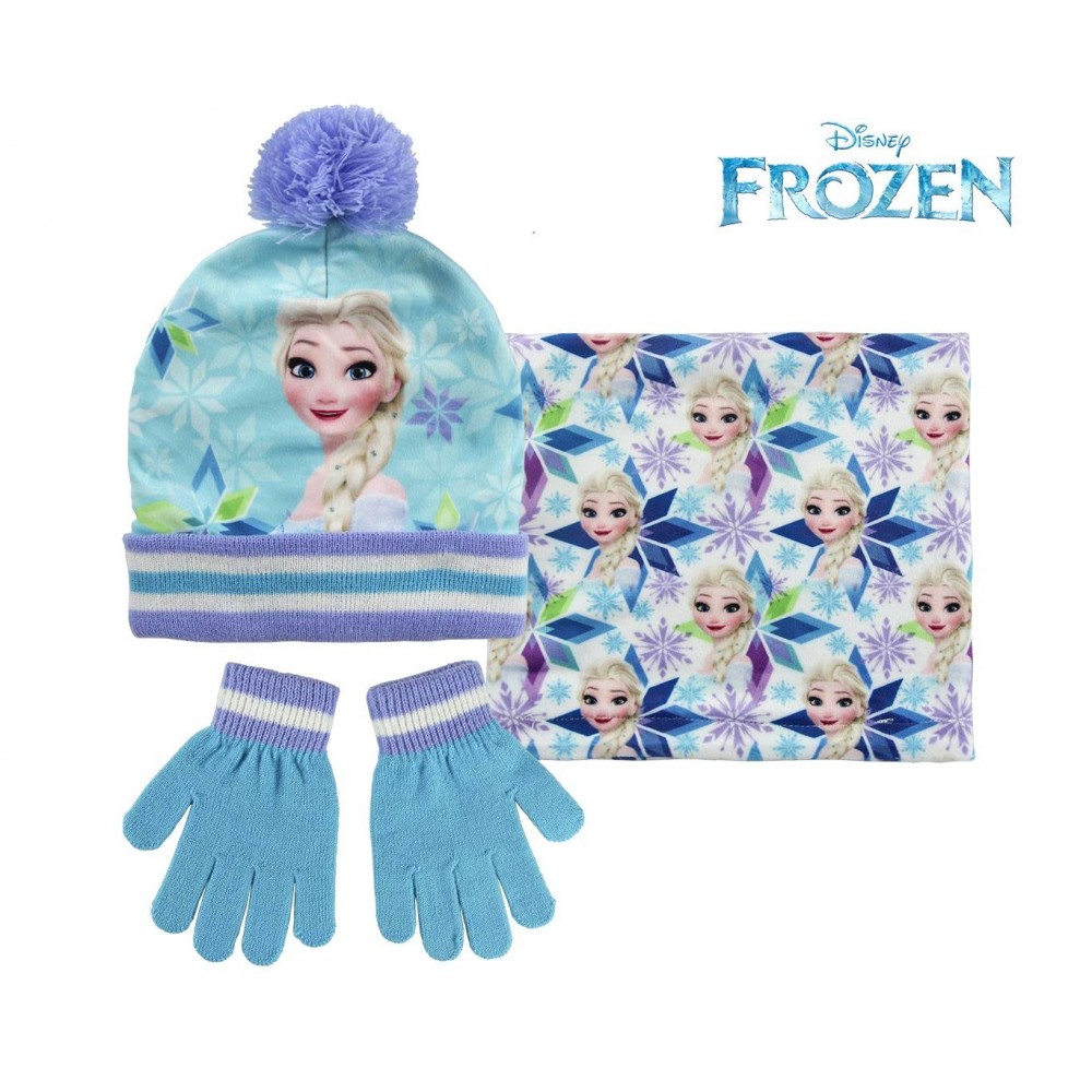 2200002445 Set d'hiver pour enfant La Reine des Neiges écharpe bonnet et gants