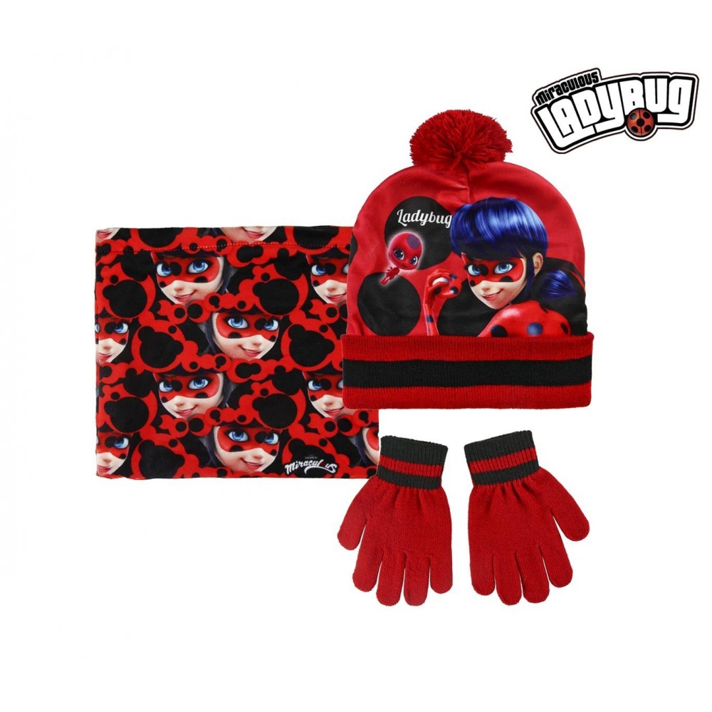 2200002541 Set d'hiver pour enfant LADY BUG écharpe bonnet et gants
