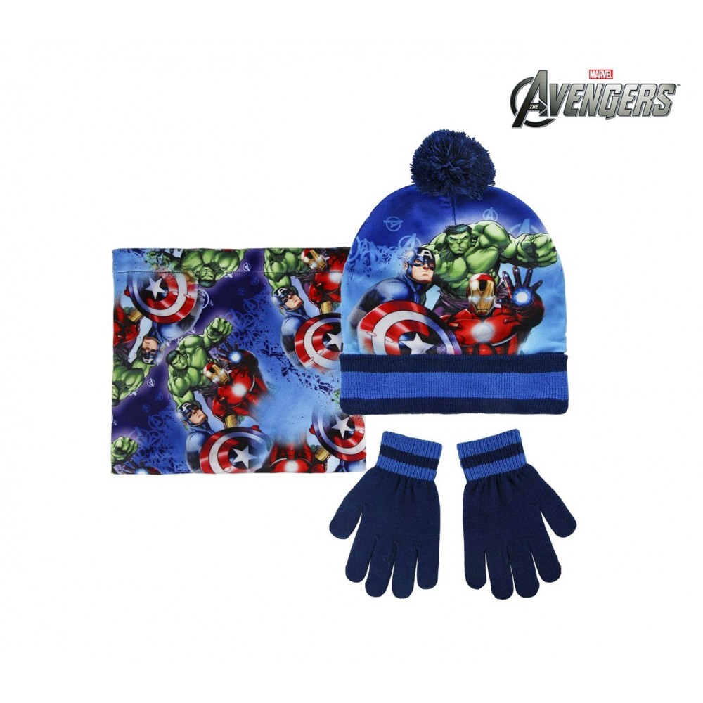 2200002543 Set d'hiver pour enfant The Avengers écharpe bonnet et gants