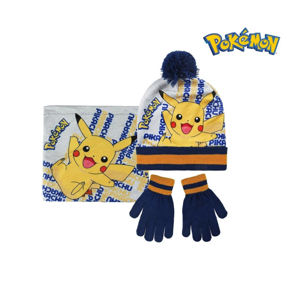 2200002544 Set d'hiver pour enfant POKEMON écharpe bonnet et gants