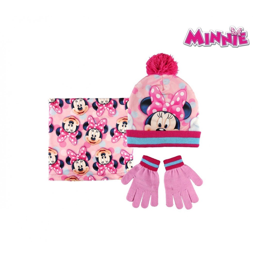 2200002550 Set d'hiver pour enfant MINNIE MOUSE écharpe bonnet et gants