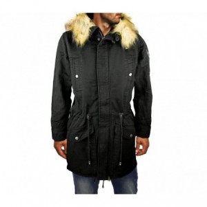 D-201 Parka à capuche pour homme modèle WINTER COOL avec fausse fourrure 2