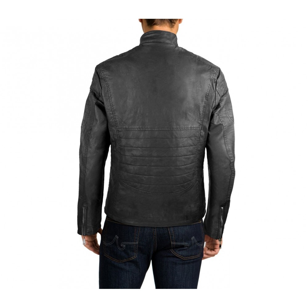 L180 Veste en imitation cuir pour homme modèle JASS