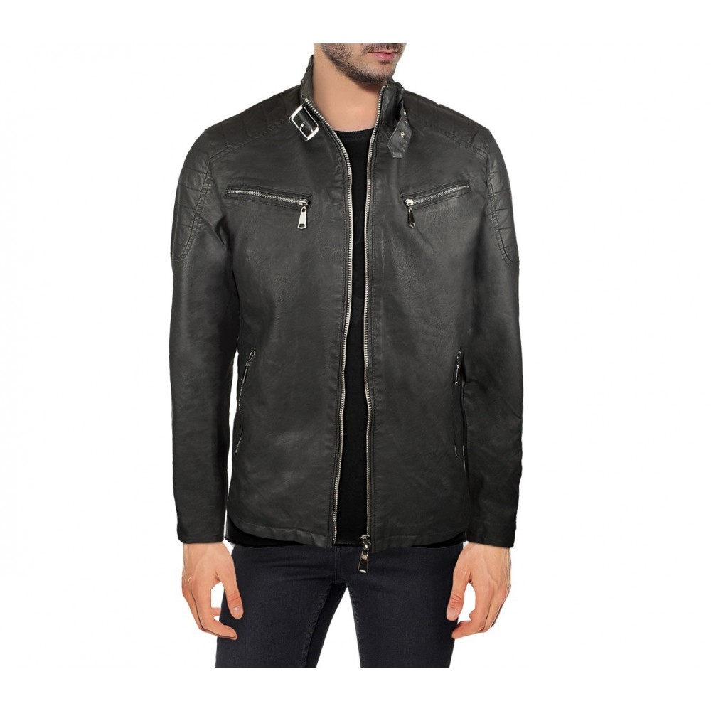 L180 Veste en imitation cuir pour homme modèle JASS