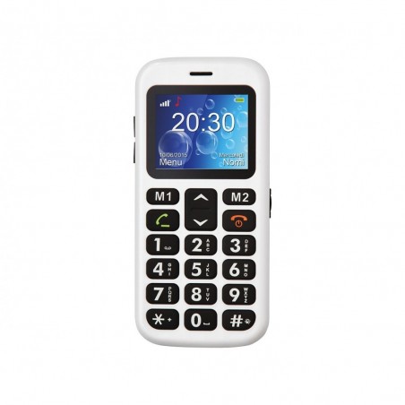 MS-301 Téléphone portable pour personnes âgées Techmade blanc avec bouton SOS