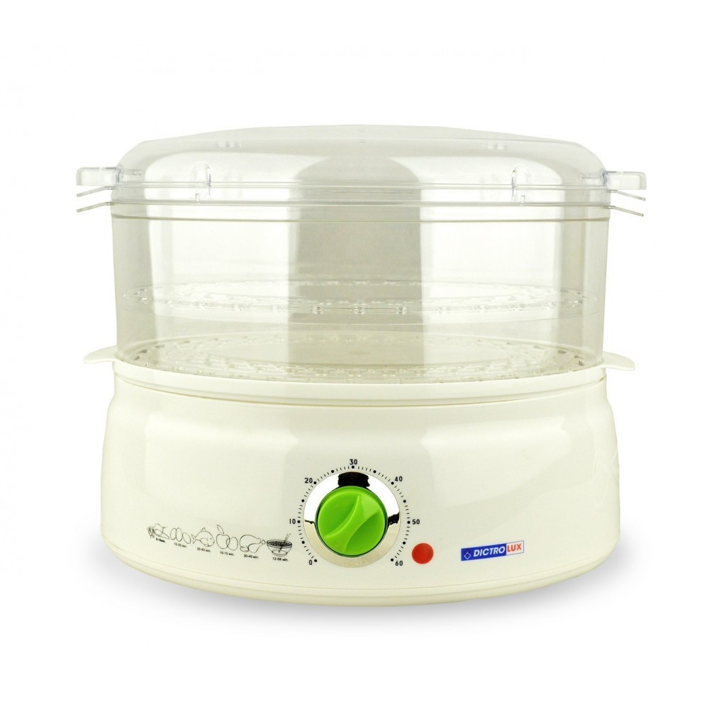 106881 Cuiseur à vapeur 2 paniers DICTROLUX capacité 5,5 litres 600 W