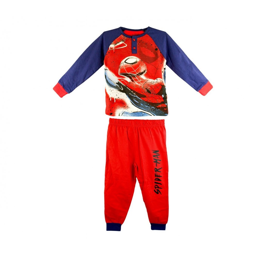 22-2285 Pyjama enfant imprimé Spiderman manches longues de 2 à 7 ans 