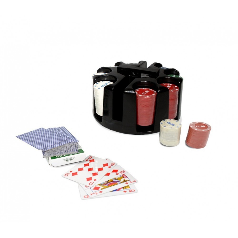 478024 Set de poker CIGIOKI 2 jeux de cartes 200 jetons