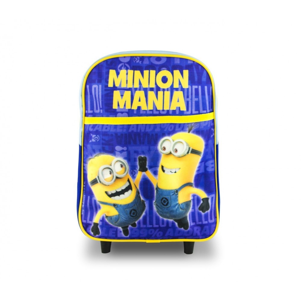 MN16106 Sac à dos à roulettes MINIONS MANIA  34x22x13 cm