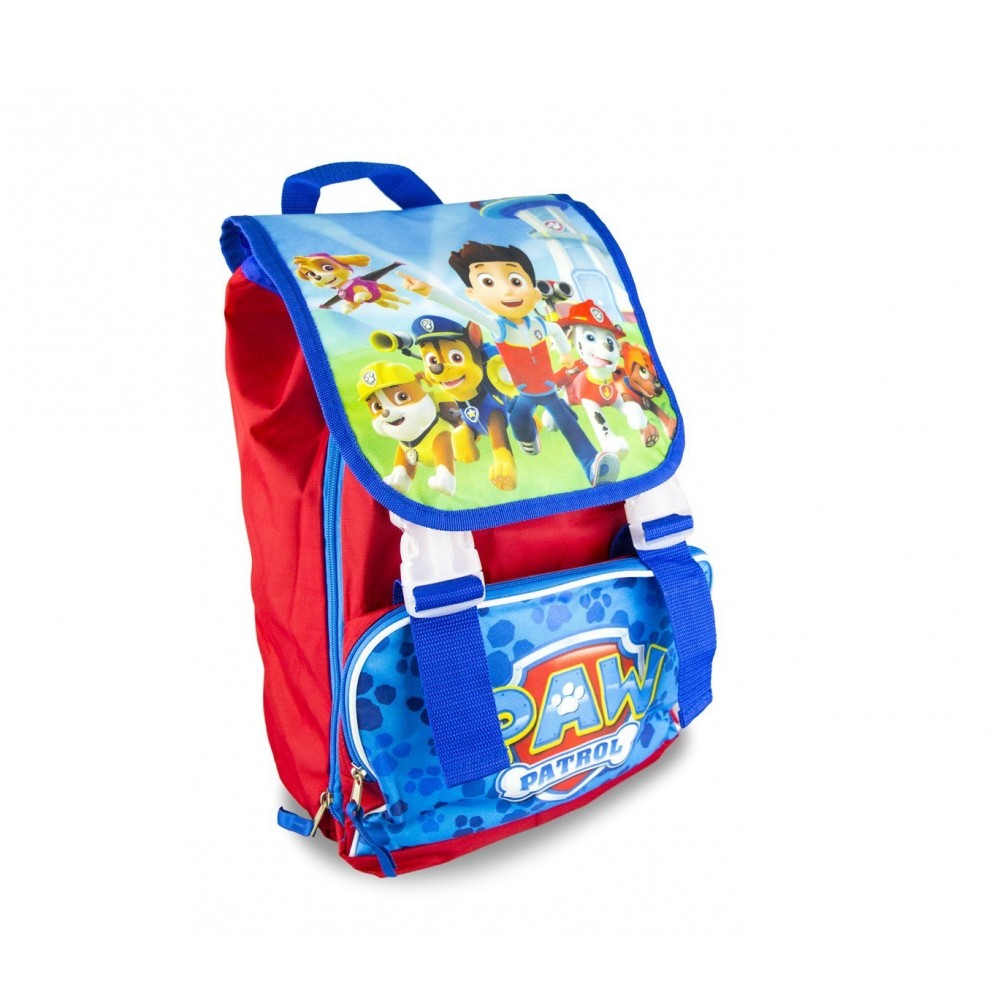21-1416 Cartable extensible pour enfant en maternelle PAW PATROL poche frontale