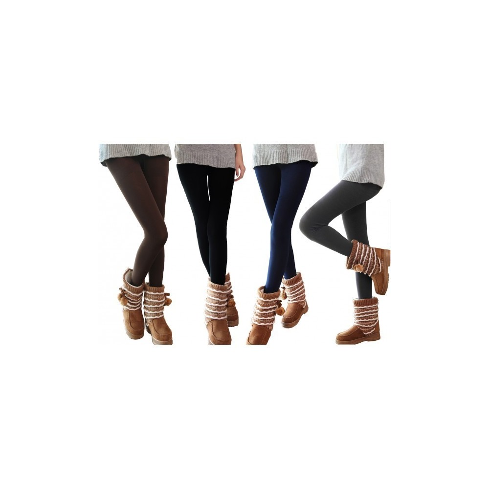 Leggins pour femmes effet thermique, élastique intérieur