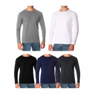 615263 T-shirt ORLANDO manches longues col montant pour homme effet thermique