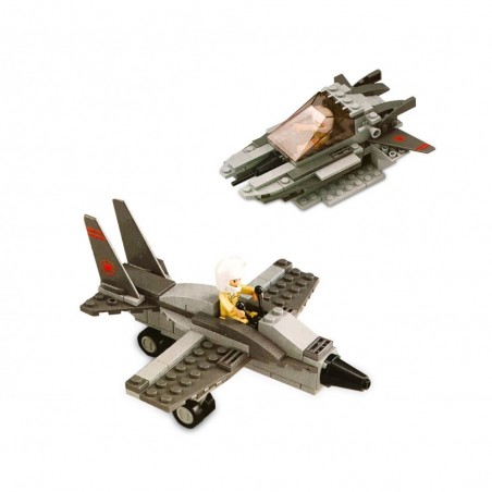 340646 Playset de briques de construction AEREO MILITARE  3 EN 1 CIGIOKI 126 pcs 340646 Playset de briques de construction AEREO MILITARE  3 EN 1 CIGIOKI 126 pcs
