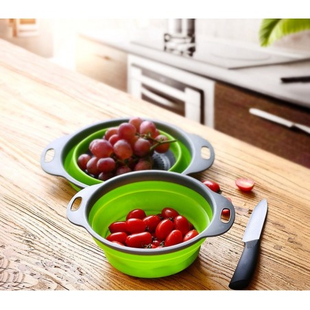 4356 Passoire en silicone pliable pour pâtes et légumes ø 24,5 cm