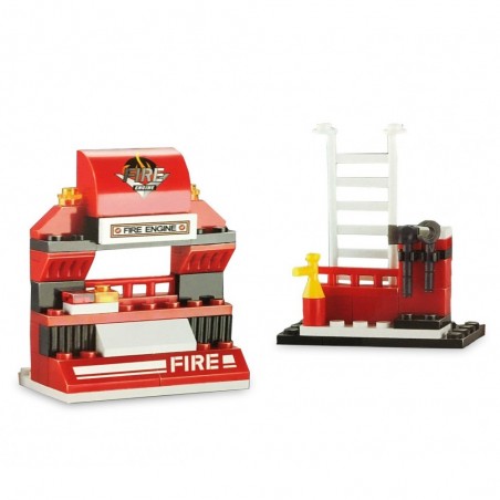 B0276 Playset de briques de construction VIGILI DEL FUOCO 133 éléments CIGIOKI