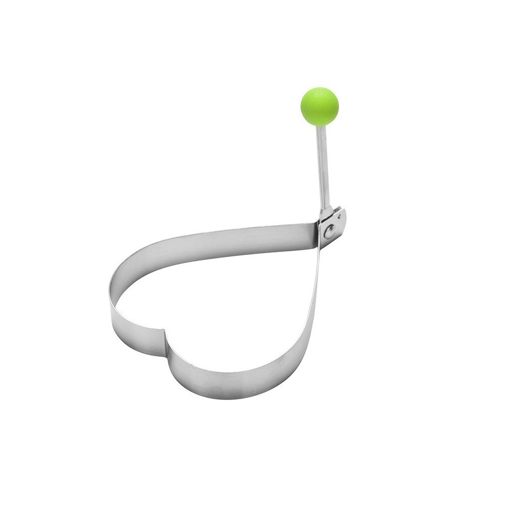 4706 Set de 4 moules à œufs au plat pour poêle en acier inox 9 x 9 x 1,4 cm