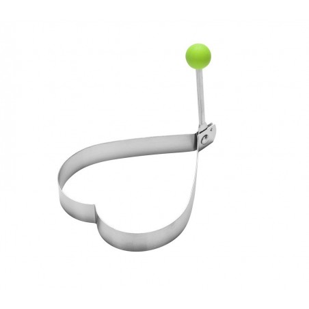 4706 Set de 4 moules à œufs au plat pour poêle en acier inox 9 x 9 x 1,4 cm