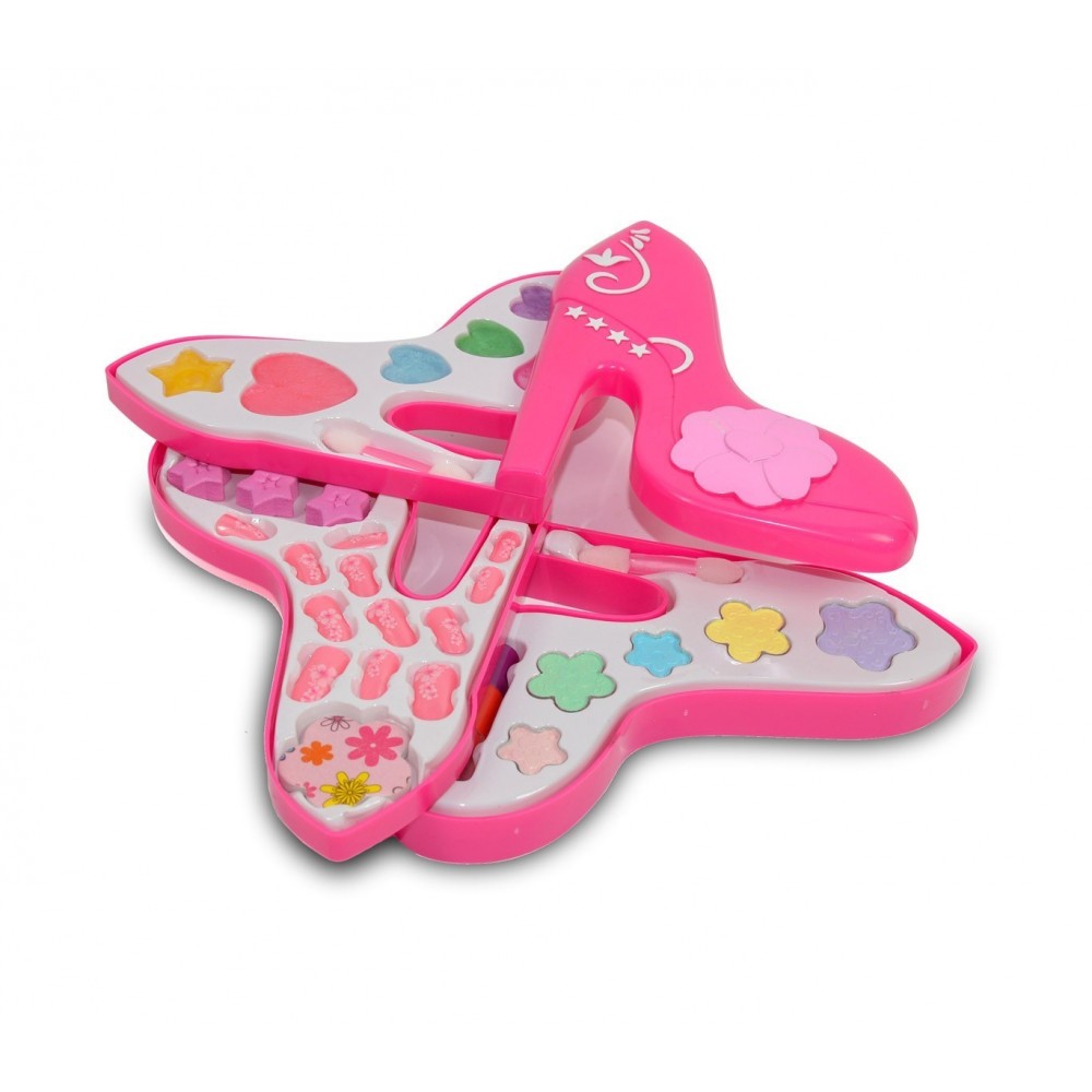 340943 Coffret de maquillage fashion escarpin 3 plateaux avec des accessoires