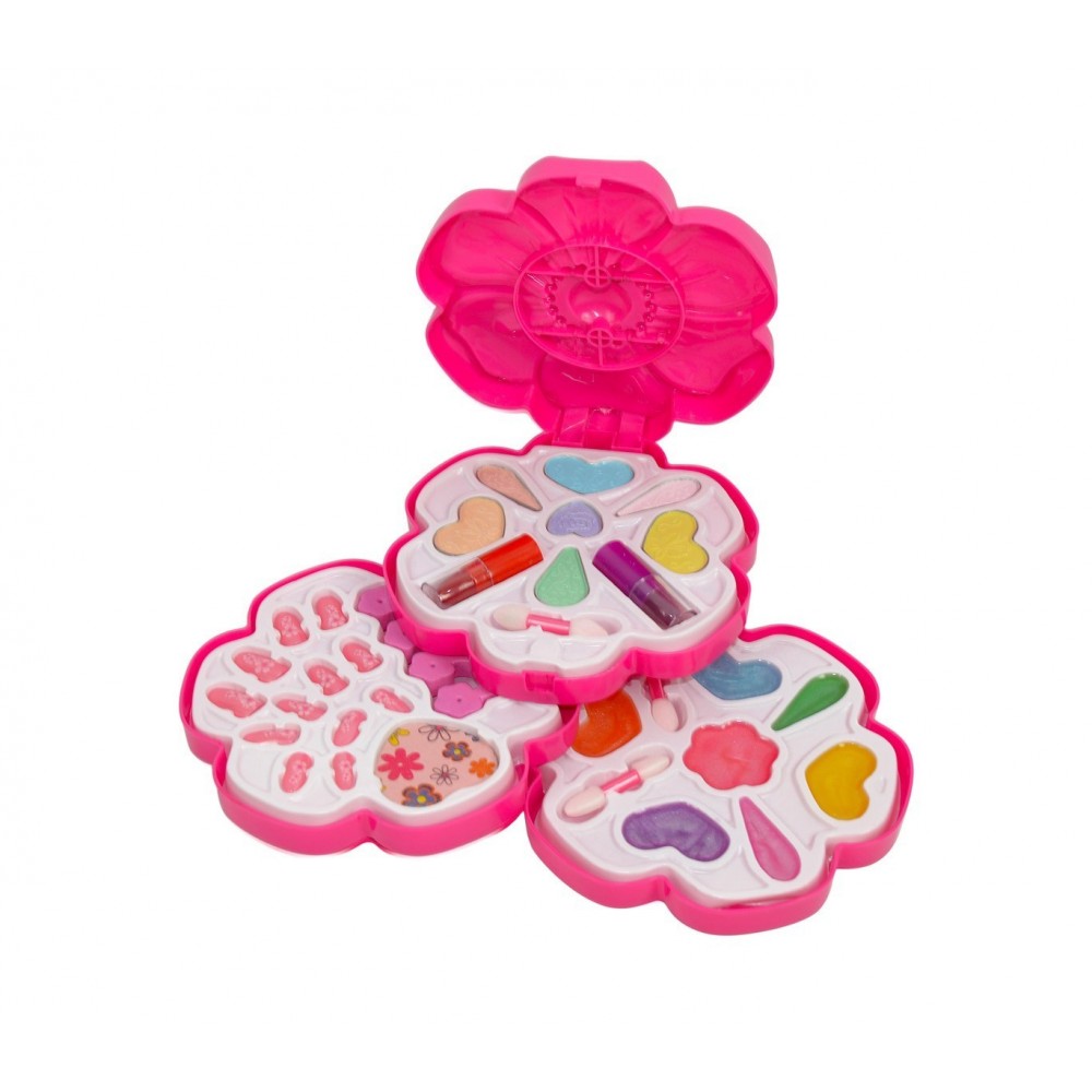 340967 Coffret de maquillage fashion FLEUR 3 plateaux avec des accessoires