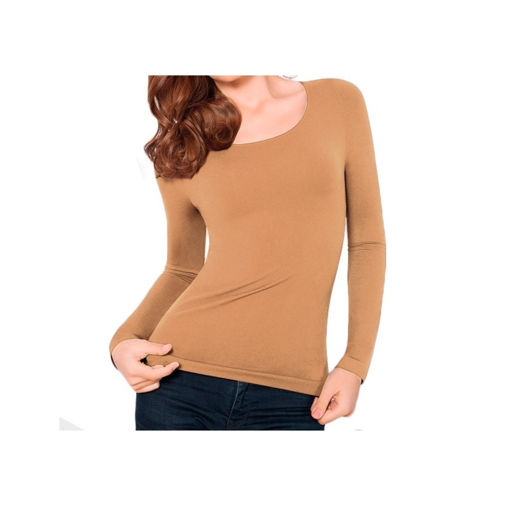 VKA20 Pack de 5 sous-pull Lisa manches longues col rond femme effet thermique