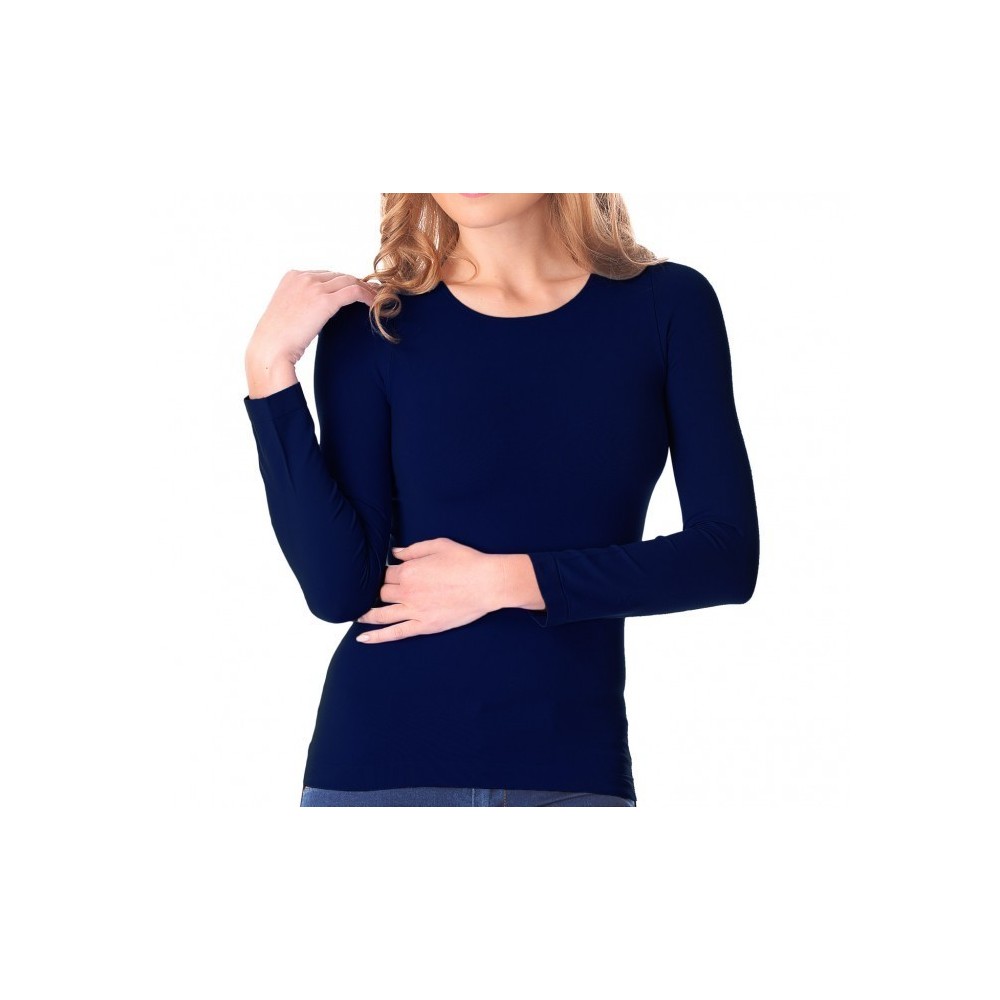 Sous-pull Lisa manches longues col V femme slim fit effet