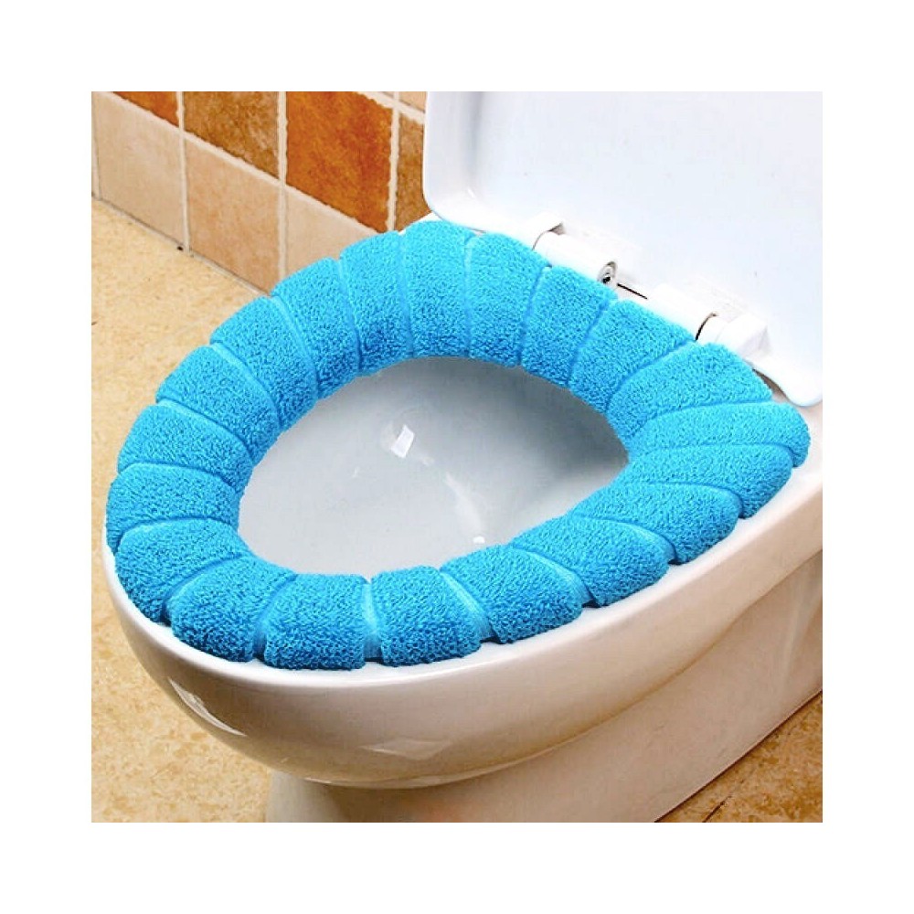 4367 Couvre-siège en tissu pour le wc diamètre 30 cm doux et chaud