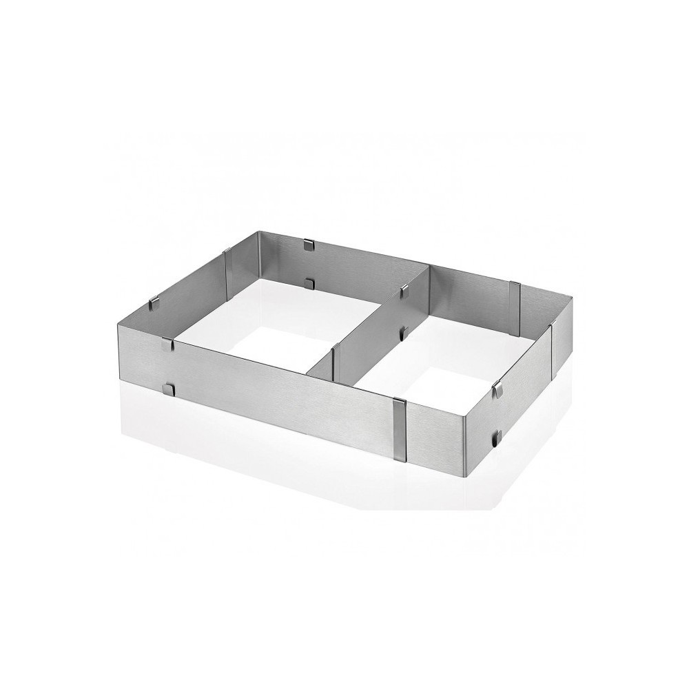 4364 Moule à gâteau rectangulaire avec diviseur réglable en acier
